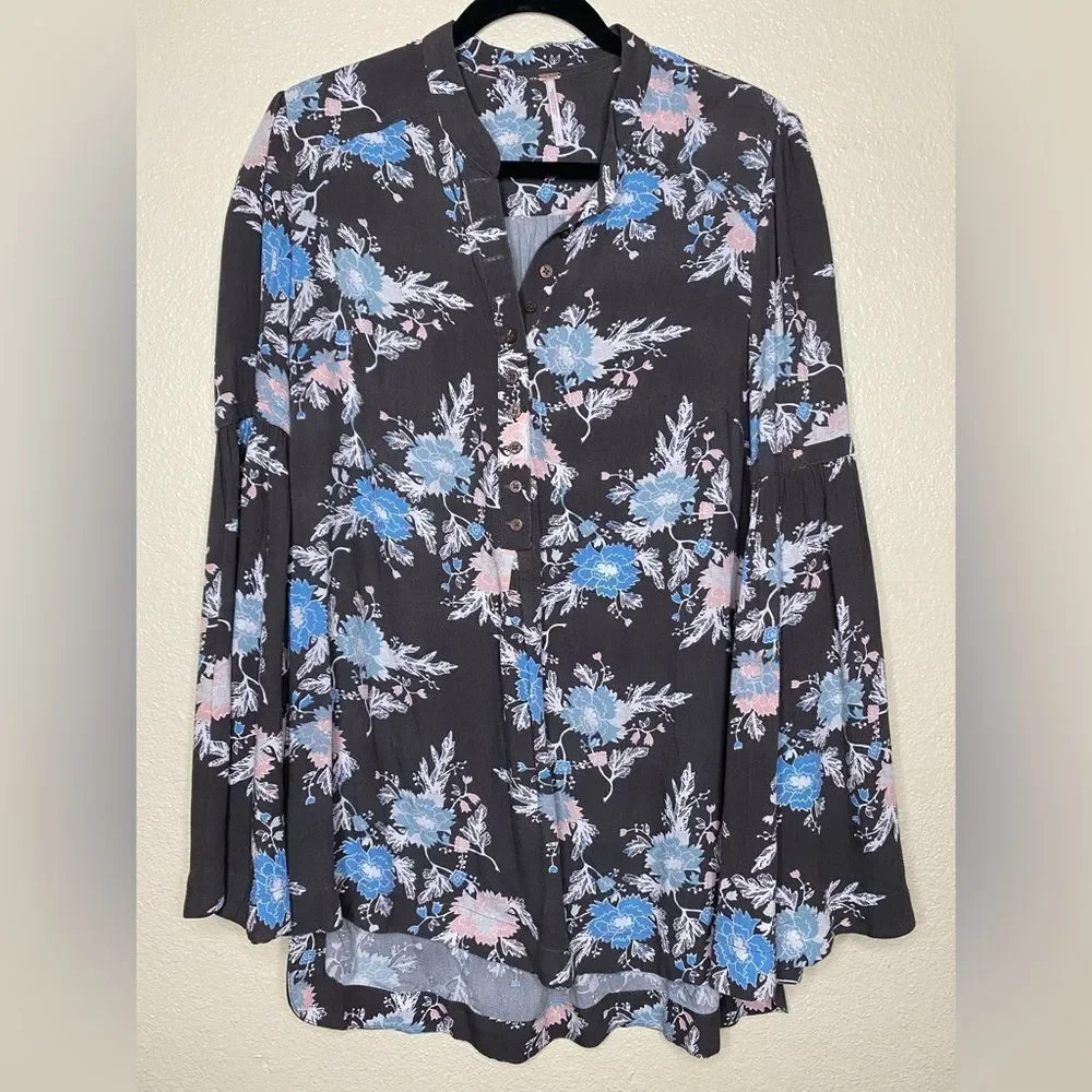 Free People Easy Girl Boho Tunic Floral Top